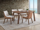 Ginny - 5 Piece With Side Chairs Dining Room Set - Walnut by Unique Piece Furniture