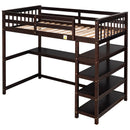 Loft Bed With Storage Shelves And Under Bed Desk by HouseOfZazla