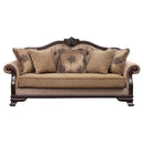 Chateau De Ville - Sofa With 5 Pillows (Same Lv01588) - Fabric & Espresso