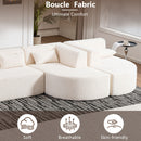 Upholstered Sofa Free Combined Sofa Couch With 2 Chaise Lounge And Five Back Pillows For Living Room by HouseOfZazla