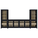 Denison 3-piece Entertainment Center 79-inch TV Stand Black