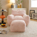 Giant Bean Bag Chair With Armrests And Footstool by HouseOfZazla