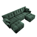 Sofa Set With Ottoman And Pillows, Textured, High Resilience Cushions by HouseOfZazla