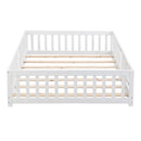 Solid Wood Floor Bed With Door And Fence For Children by HouseOfZazla