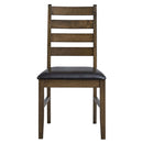 Damica - Side Chair (Set of 2) - Brown Synthetic Leather & Walnut by Unique Piece Furniture
