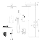 10" Square Dual Shower Head System Wall Mounted With Rough In Valve Modern Bathroom Fixture by HouseOfZazla