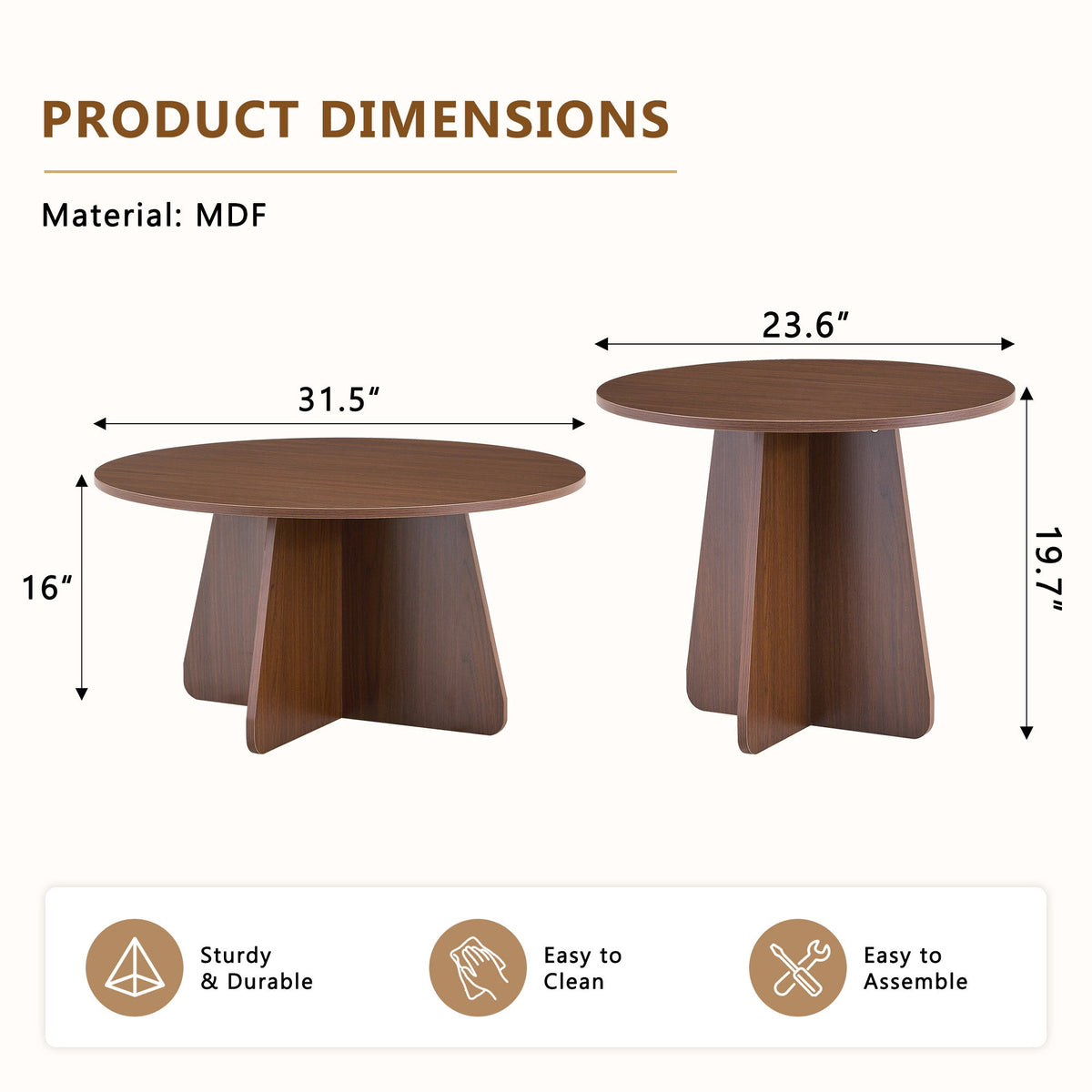 Retro-Style Nesting Coffee Table Set, photo 4 of 10