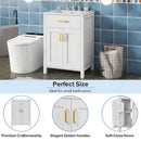 Bathroom Vanity Combo With Ceramic Sink, Luxurious Space-Saving Vanity, 2 Soft Close Doors by HouseOfZazla