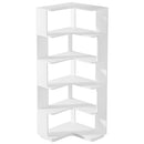 6 Tier Corner Bookshelf, L-Shaped Freestanding Shelf With Anti Drop Panels by HouseOfZazla