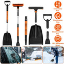 5 in 1 Detachable Snow Remover Kits Extendable Ice Scraper Snow Shovel 180¡ Adjustable Snow Brush Head for Car Windshield Roof