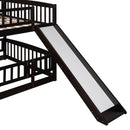Low Bunk Bed With Slide, Fence And Ladder by HouseOfZazla