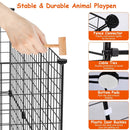 Small Animal Playpen with Door Dog Metal Playpen Small Medium Kitten Puppy Guinea Pig Rabbit Kennel Small Animal Cage Metal Wire Fence For Indoor Outd