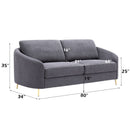 Yuina Linen Sofa in Gray