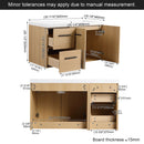 Wall Mounted Floating Bathroom Vanity With Sink, Door & Drawers Modular Cabinet