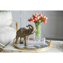 15x8x12" Tai Polyresin Elephant Accent, Trumpeting