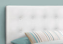 Twin Size Upholstered Bed Headboard - White, Transitional Style by HouseOfZazla
