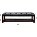 Bedroom End Of Bed Bench Tufted Upholstered End Of Bed Bench End Of Bed Entrance Shoe Bench With Nailhead Trim And Shelf Bedroom Upholstered Bench Living Room Shoe Rack Footstool by HouseOfZazla