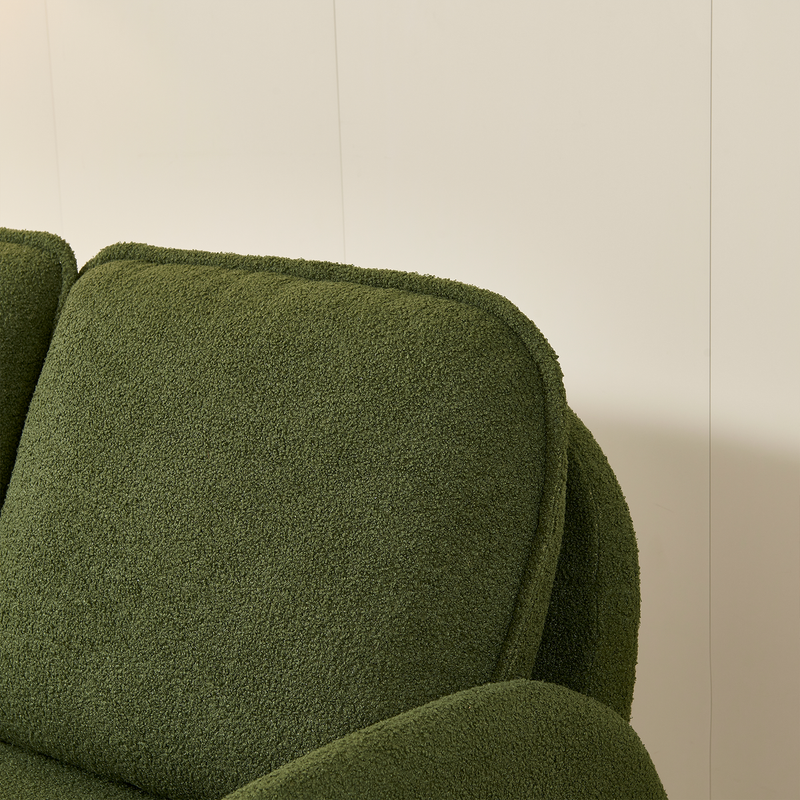 59" Loveseat Sofa Small Couch for Living Room, Sherpa Fabric Upholstered Loveseat Sofa Couch, Small Loveseat Sofa for Apartment, Bedroom