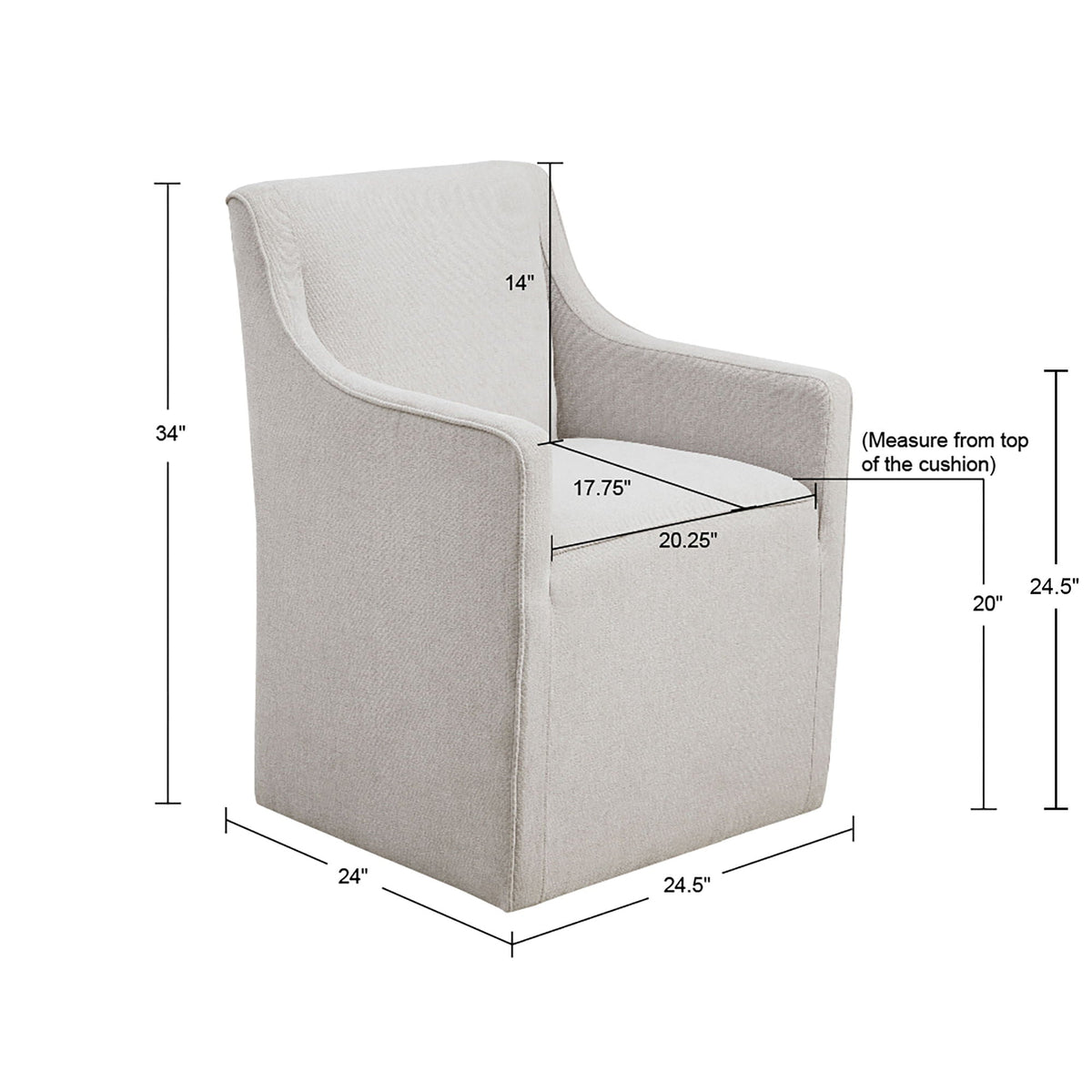 Traditional Skirted Dining Arm Chair, photo 8 of 21