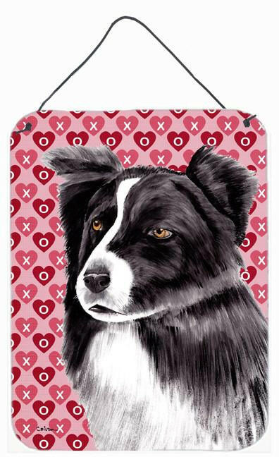 Border Collie Hearts Love and Valentine's Day Wall or Door Hanging Prints