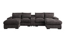 Nyeisha - Piece Upholstered Sofa & Chaise - Coffee by HouseOfZazla
