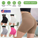 High-Waist Biker Shorts with Tummy Control for Workouts by LJGDeals