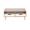 Astro - Contemporary Coffee Table - Natural / White by HouseOfZazla