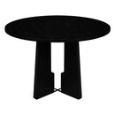 5 Piece Round Dining Table Set, Modern Dining Table And 4 Upholstered Chairs For Dining Room by HouseOfZazla