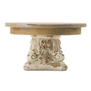 Cake Stand, Cake Plate With Magnesium Base - Cream / Brown by HouseOfZazla