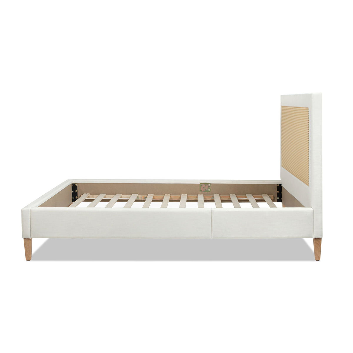 Haley - Upholstered Cane Back Platform Bed, photo 7 of 11