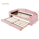 Upholstered Daybed With Storage Armrests, Trundle And Latest Integrated tooth Audio System