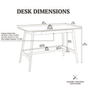Parker - Desk With Storage Shelf - Off White / Pecan