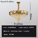 Stainless Steel Living Room Ceiling Crystal Chandelier
