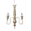 4 Light Chandelier, Hanging Light Fixture With Adjustable Chain For Kitchen, Bulb Not Included - Cream White by HouseOfZazla