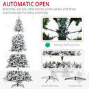 HOMCOM 9 Foot Pine Snow Flocked Artificial Christmas Tree