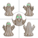 Halloween Ghost Figurine - LED Light Up with Glowing Eyes