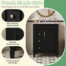 Bathroom Vanity With Sink, Compact Cabinet & 2 Drawers And Adjustable Shelf by HouseOfZazla