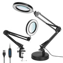 Magnifier Desk Lamp with Adjustable Arm Clamp by LJGDeals