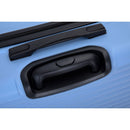 3 Piece Luggage Sets ABS Lightweight Suitcase with Two Hooks, Spinner Wheels, TSA Lock, (20/24/28) LIGHT BLUE