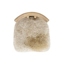 Arden 19.5" Genuine Sheepskin Fur Split Back Dining Chair