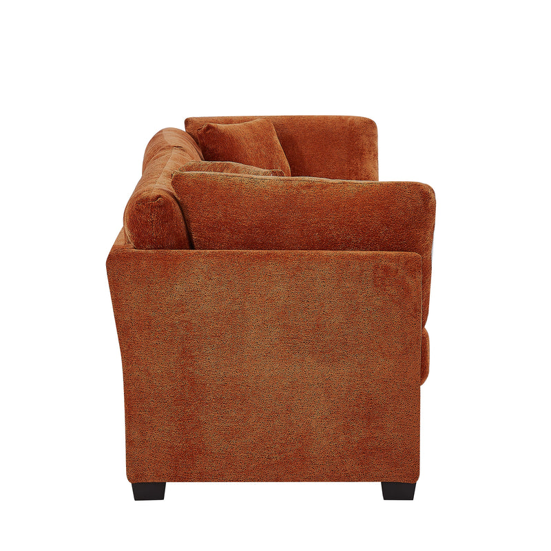 83.50" Modern Flared Arms Sofa (Caramel), photo 3 of 10