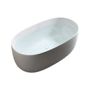 Independent Solid Surface Resin Stone Bathtub, A Modern Designed Independent Bathtub With Pop-Up Drainage And Overflow Pipes, Suitable For Small Households - Matte White by HouseOfZazla