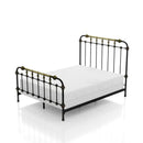 Transitional Style Bed With Accents