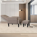 Living Room Sofa Single Chair And Ottoman, Modern Multi-Function Fabric Living Room Sofa Lounge Chair Bed And Stool. Soft Leisure Single Chair Adjustable Into 5 Angles With Sofa Bed by HouseOfZazla