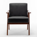 Mid Century Modern Accent Chair With Solid Wood Frame And Extra Thick Backrest by HouseOfZazla