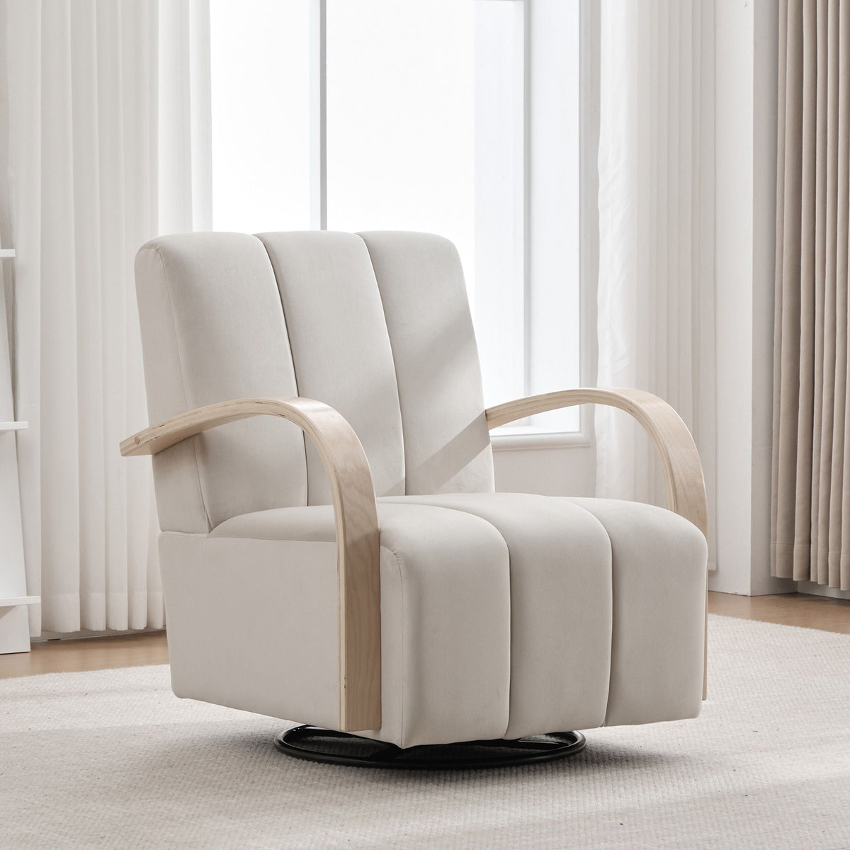 360° Swivel Accent Chair With Armrests, photo 6 of 8