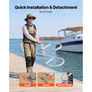 Removable Dock Ladder, 4 Steps, Aluminum Alloy Pontoon Boat Swim Ladder by HouseOfZazla
