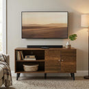 Amidon - TV Stand, With 2 Storage Shelves And 1 Cabinet by Unique Piece Furniture