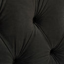 David - King Tufted Wingback Bed - Dark Charcoal Gray by HouseOfZazla