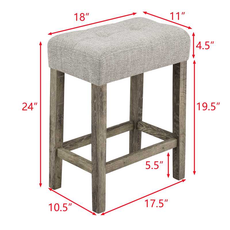 Bar Table Set with Power Outlet, Bar Table and Chairs Set, 4 Piece Dining Table Set, Industrial Breakfast Table Set, for Living Room, Dining Room, Game Room,O